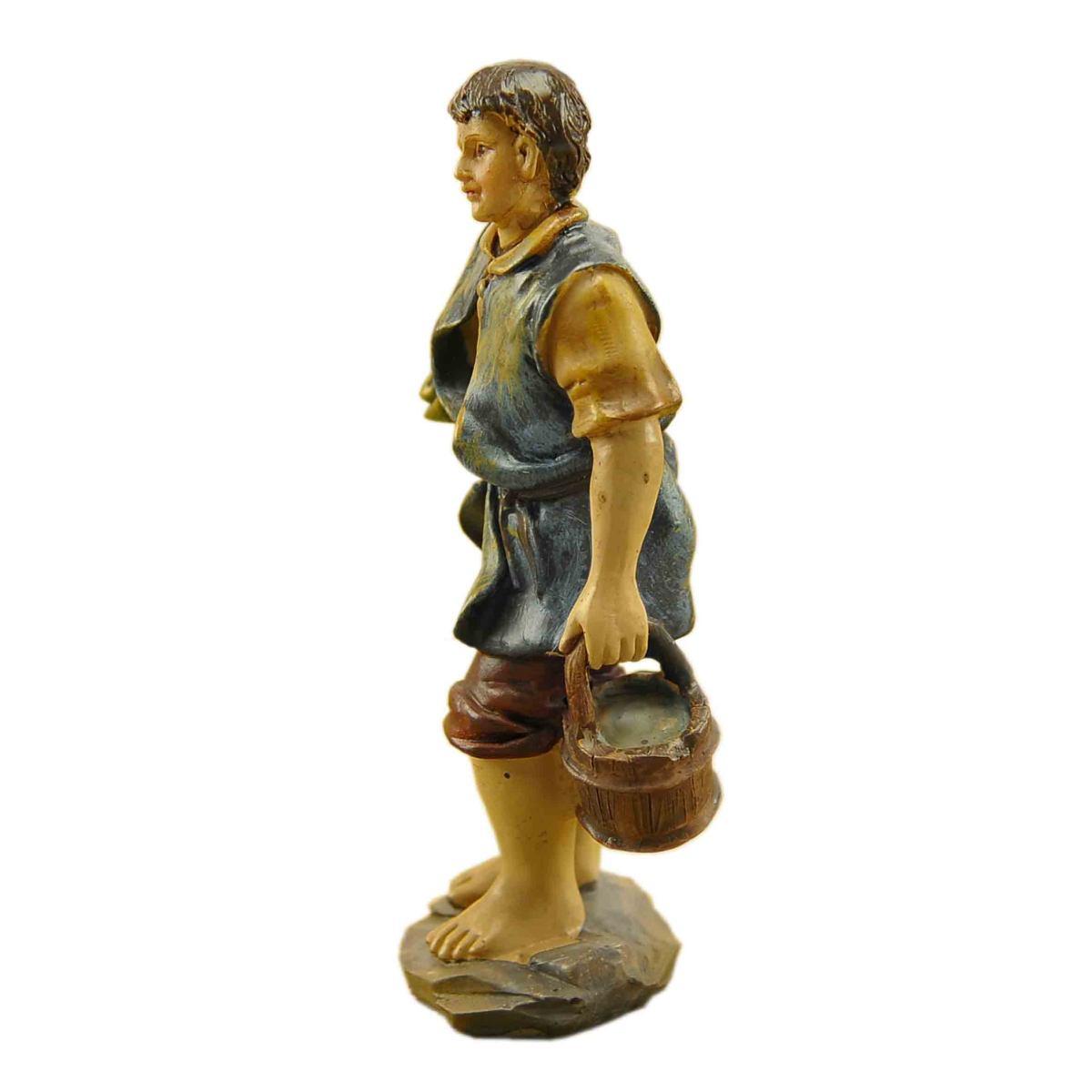 Statua cm.15 Uomo con Coperta e Secchio | M2 Store