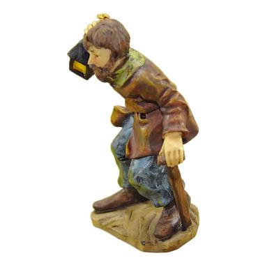Statua cm.15 Lanternaio con Bastone e Lanterna | M2 Store