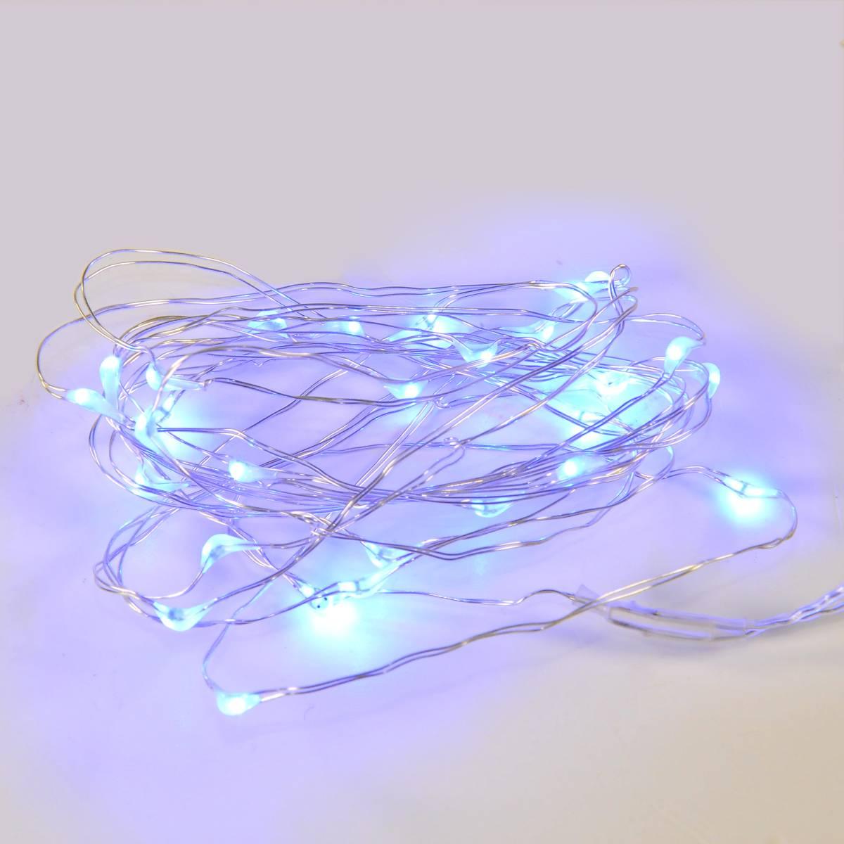Luci Natale Esterno Batteria LED 30 Micro Blu |M2 Store