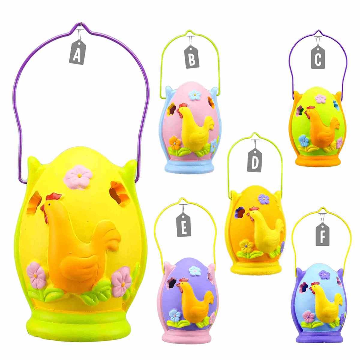 Lanterna Uova cm.h12 con Gallina | M2 Store