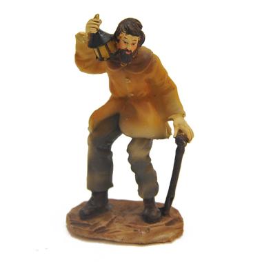 Statua cm.9 Lanternaio con Bastone e Lanterna | M2 Store
