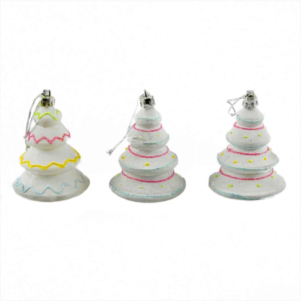 Pallina Natale cm.8 Alberello Glitter Set pz.3 |M2 Store