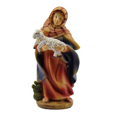 Statua cm.15 Donna con Agnello in Braccio | M2 Store