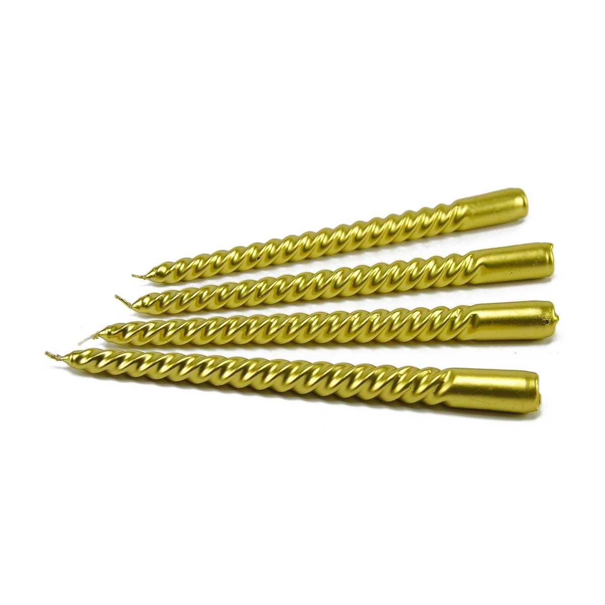 Candela cm.25 Tortiglione Oro pz.4 |M2 Store