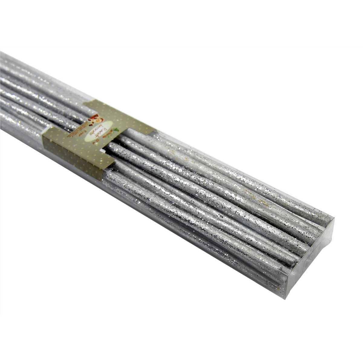 Rametti Legno Argento Glitter cm.100 pz.17 |M2 Store