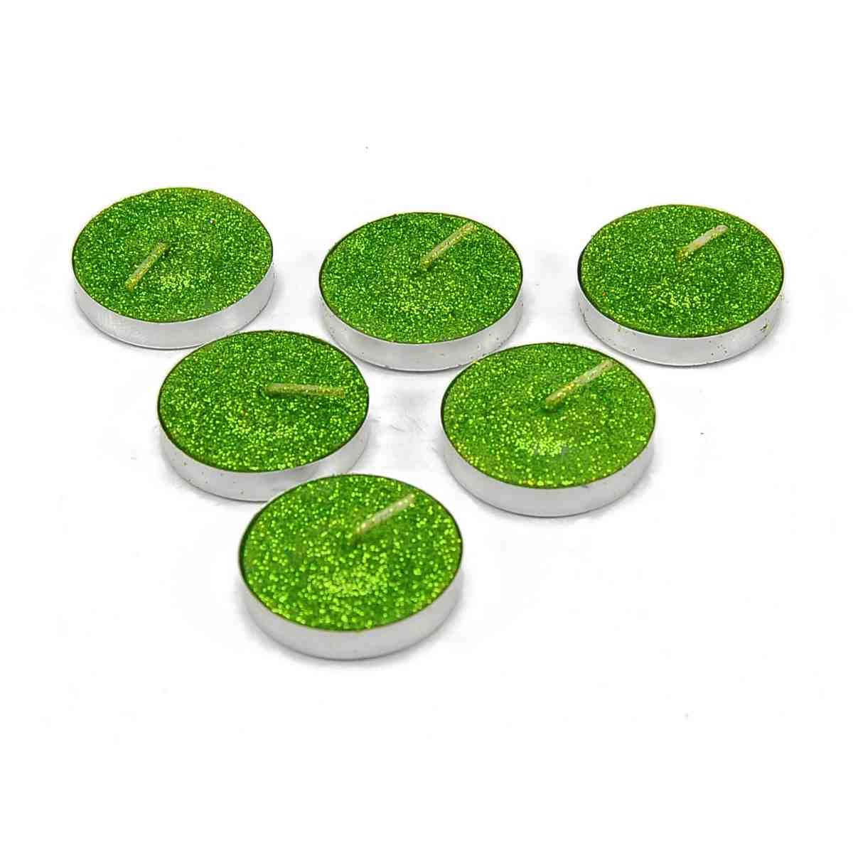 Candela Natale Tea Light Glitter Colori Set pz.6 |M2 Store