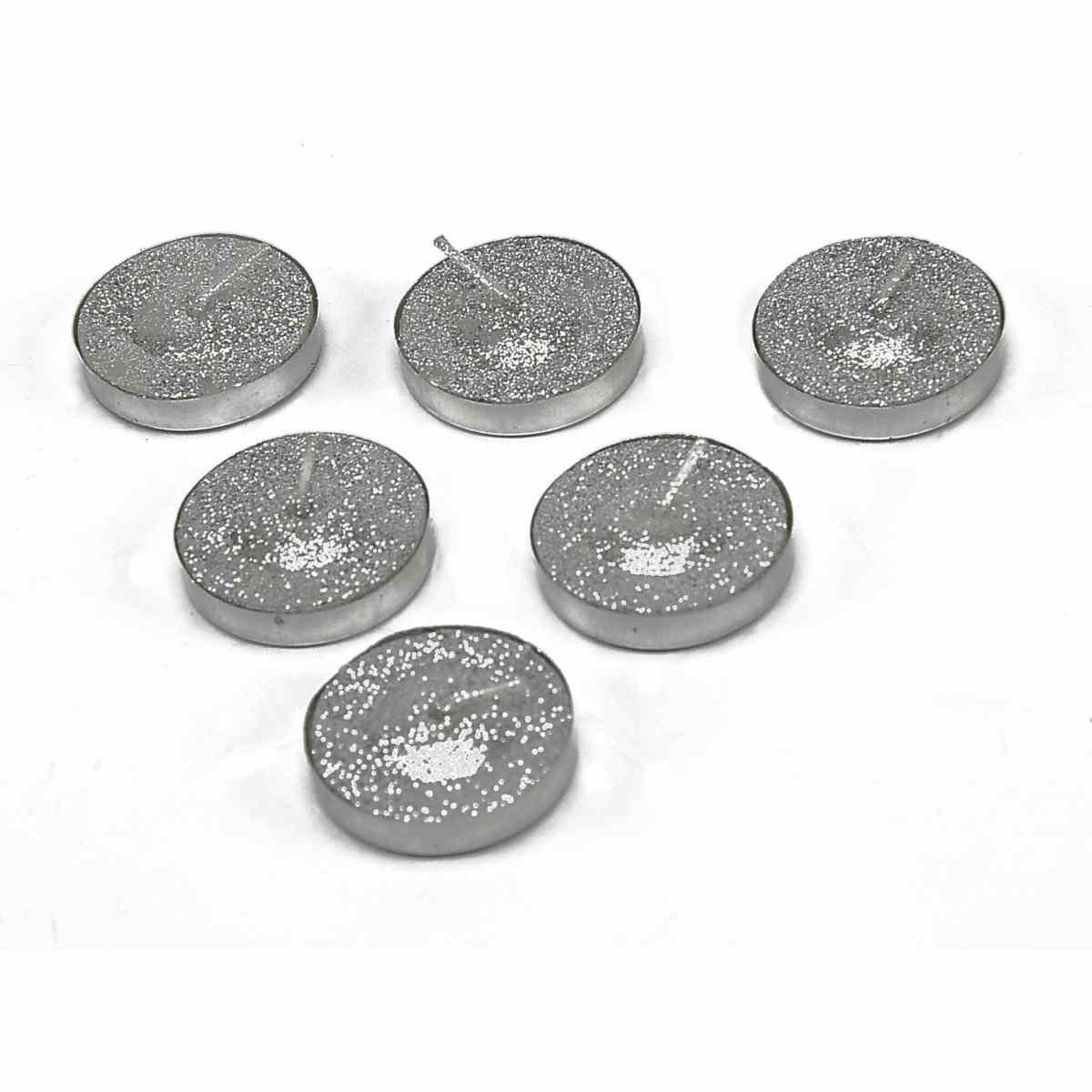 Candela Natale Tea Light Glitter Colori Set pz.6 |M2 Store