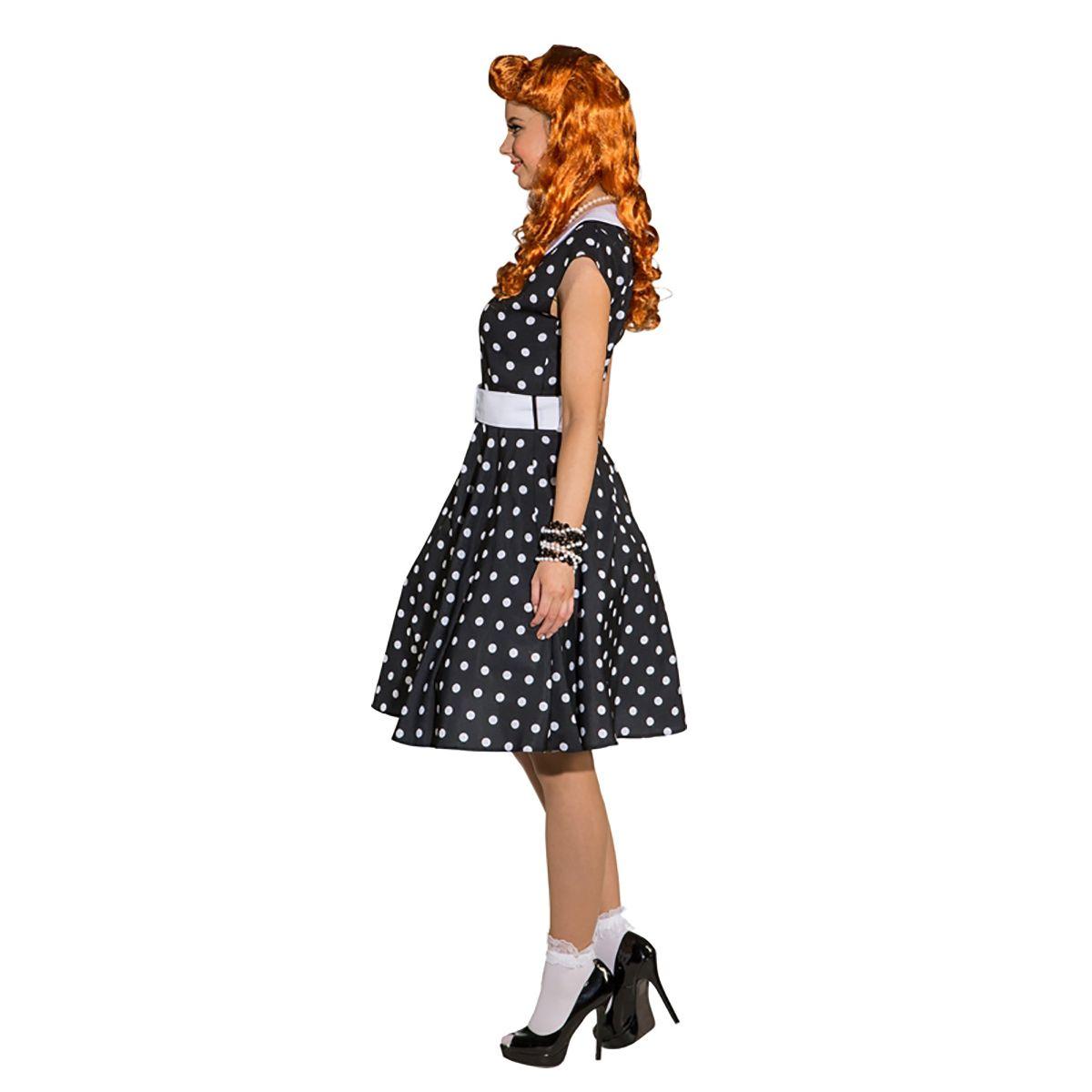 Costume Anni 50 Pin Up Pois Nero |Orlob