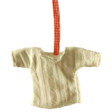 Decorazione Natalizia Maglioncino Lana Bianco 16xh12 |M2 Store