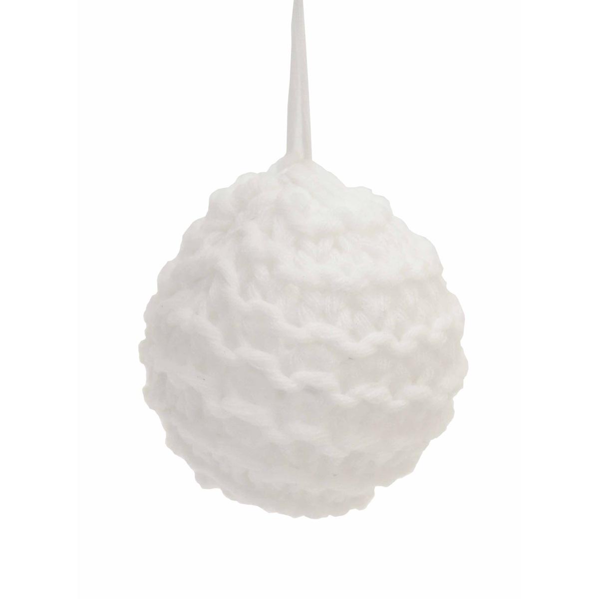 Pallina Natale cm.11 Lana Bianca |M2 Store