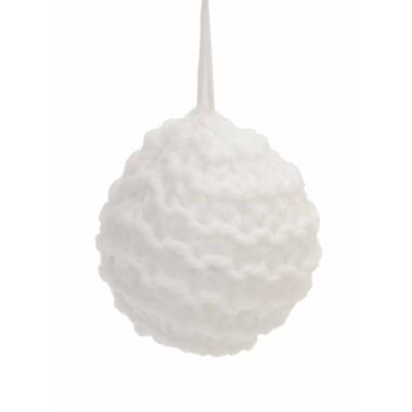 Pallina Natale cm.11 Lana Bianca |M2 Store