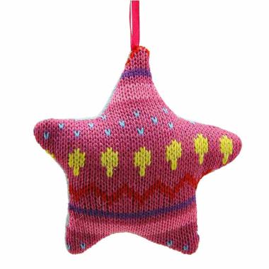 Decorazione Natalizia Stella Lana cm.10 Rosa Celeste |M2 Store