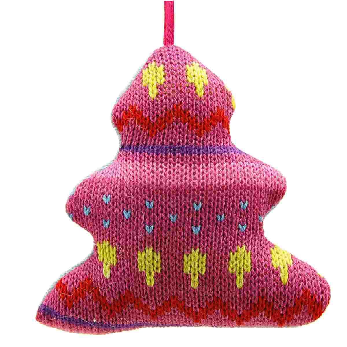 Decorazione Natalizia Alberello Lana cm.10 Rosa/Celeste |M2 Store