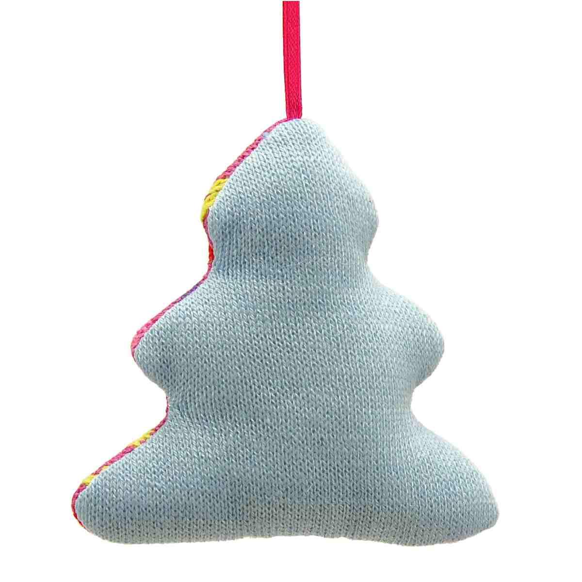 Decorazione Natalizia Alberello Lana cm.10 Rosa/Celeste |M2 Store