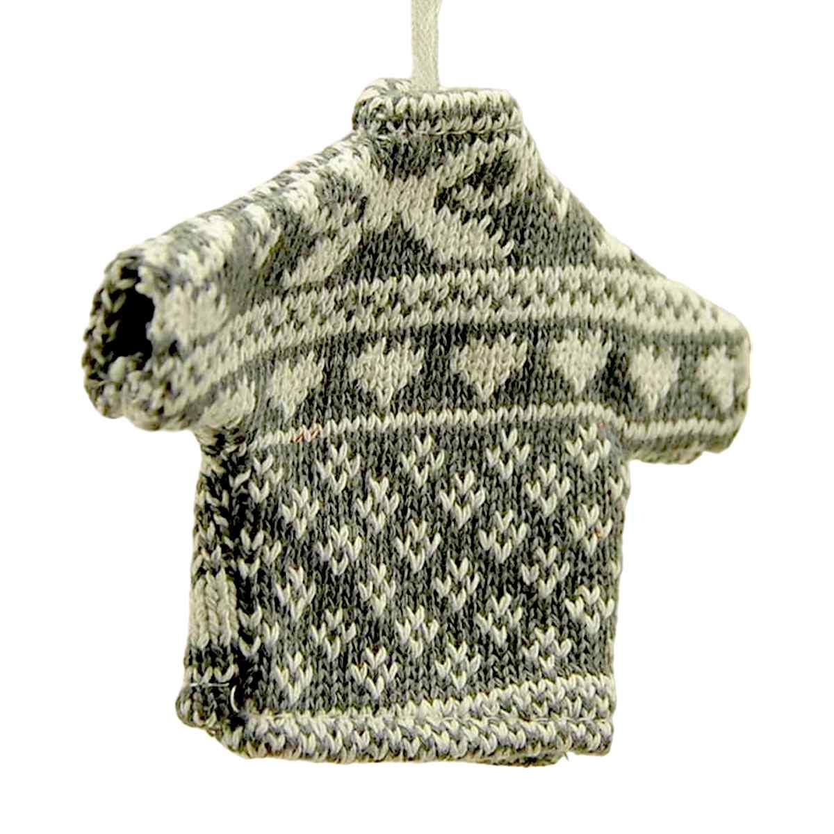 Decorazione Natalizia Lana Maglioncino Grigio cm.10 |M2 Store