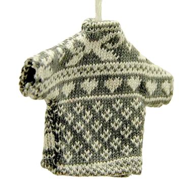 Decorazione Natalizia Lana Maglioncino Grigio cm.10 |M2 Store