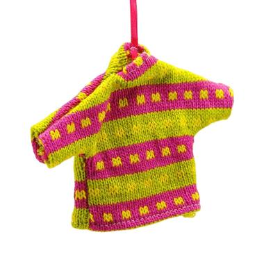 Decorazione Natalizia Lana Maglioncino Fuxia cm.12 |M2 Store