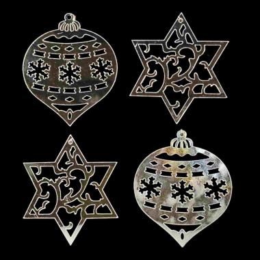 Vetrofanie Natale a Specchio cm.8xh8 Set pz.4 |M2 Store