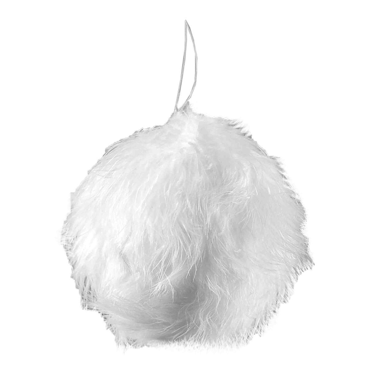 Pallina Natale cm.7 Piuma Bianca |M2 Store