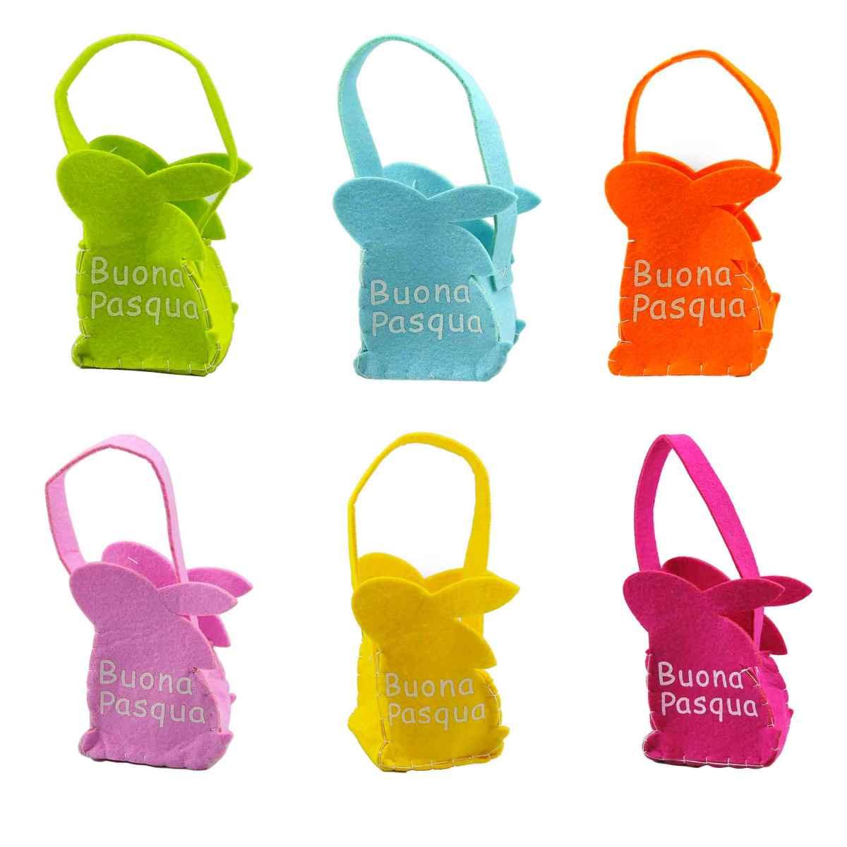 Cestino Feltro Coniglio cm.h15 6 Color | M2 Store