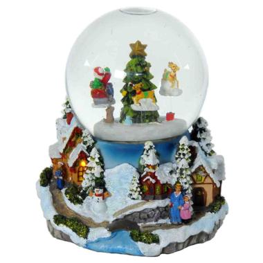 Sfera Natale Giostra con Musica Suono e Movimento a Batterie cm.h18 |M2 Store