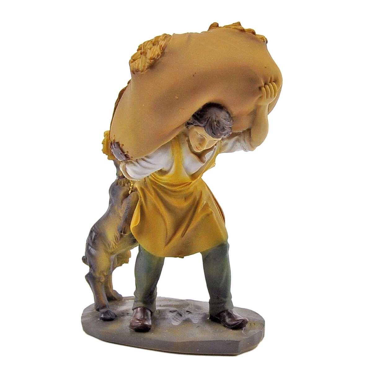 Statua cm.15 Contadino con Balla sulle Spalle | M2 Store