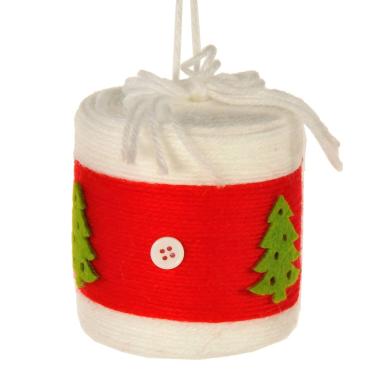 Decorazione Natalizia Cilindro Lana cm.8xh9 pz.4 |M2 Store