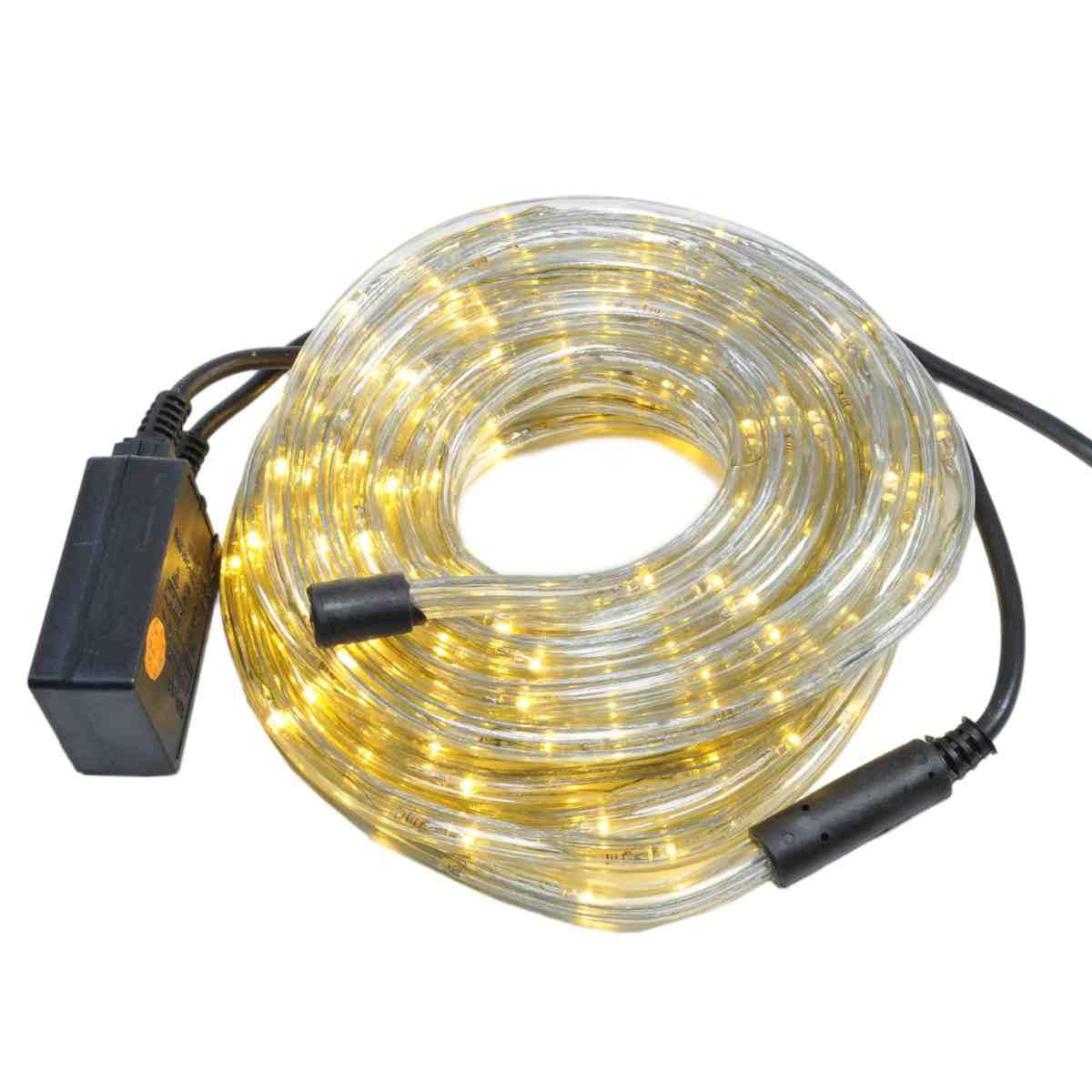 Luci Natale Esterno Tubo LED 10mt. Bianco Caldo 3 Vie |M2 Store
