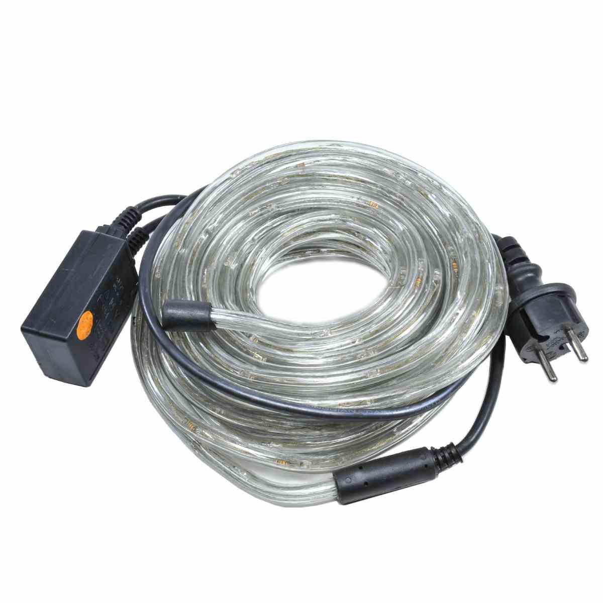Luci Natale Esterno Tubo LED 10mt. Bianco Caldo 3 Vie |M2 Store