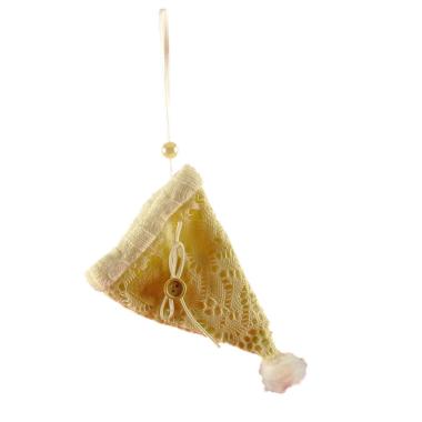 Decorazione Natalizia Cappellino Merletto Beige 11xh16 |M2 Store
