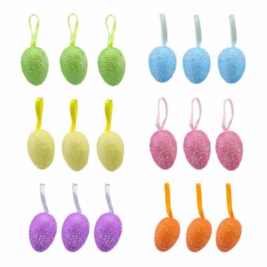 Uova Polist Glitter cm.6 6 Colori Assortiti | M2 Store