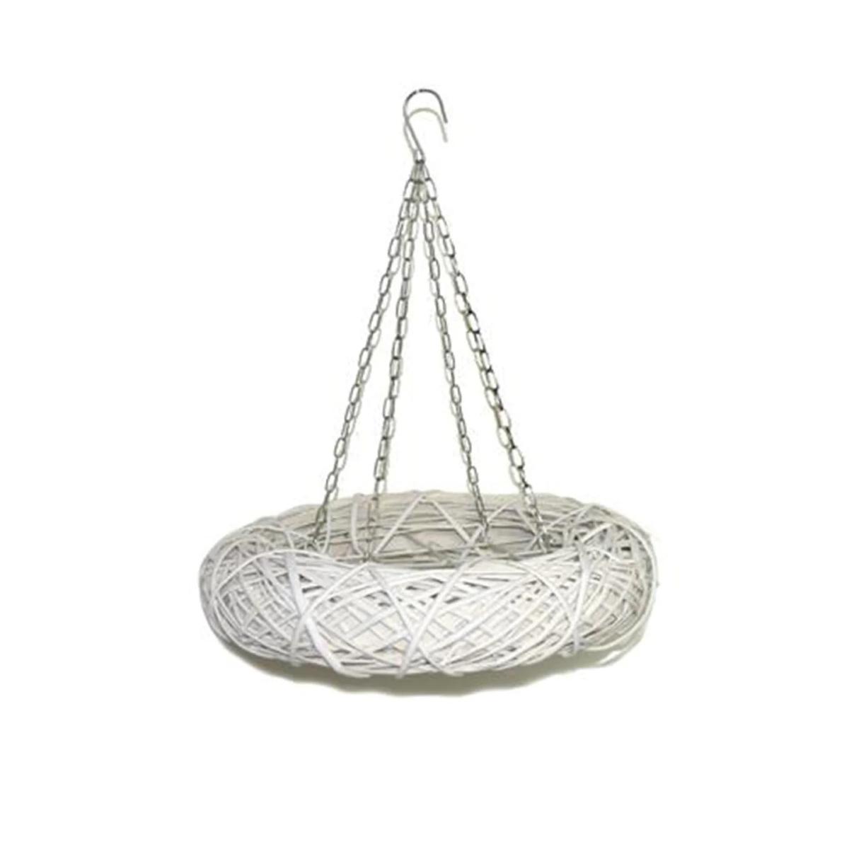 Corona Bianca Legno Intrecciata cm.50 |M2 Store