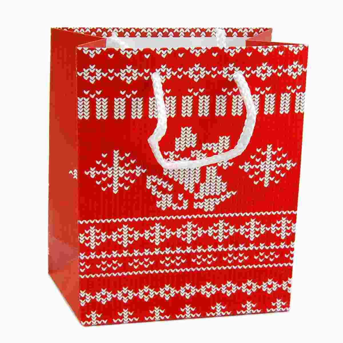 Busta Regalo Natale cm.18x14x7 Floccata |M2 Store