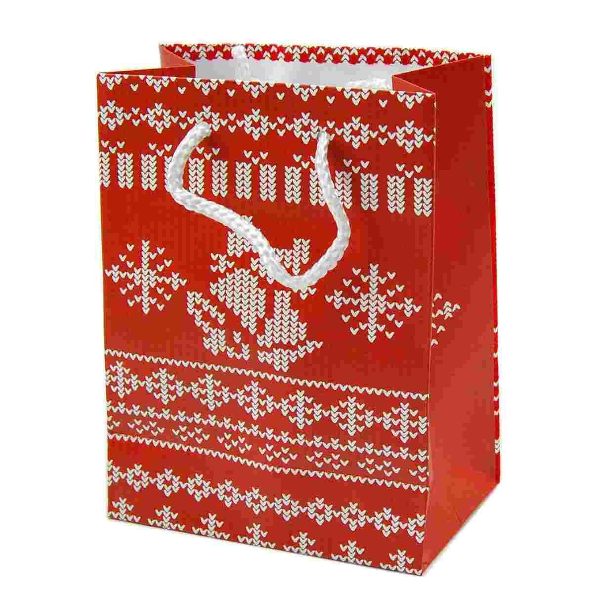 Busta Regalo Natale cm.18x14x7 Floccata |M2 Store