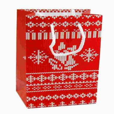 Busta Regalo Natale cm.18x14x7 Floccata |M2 Store