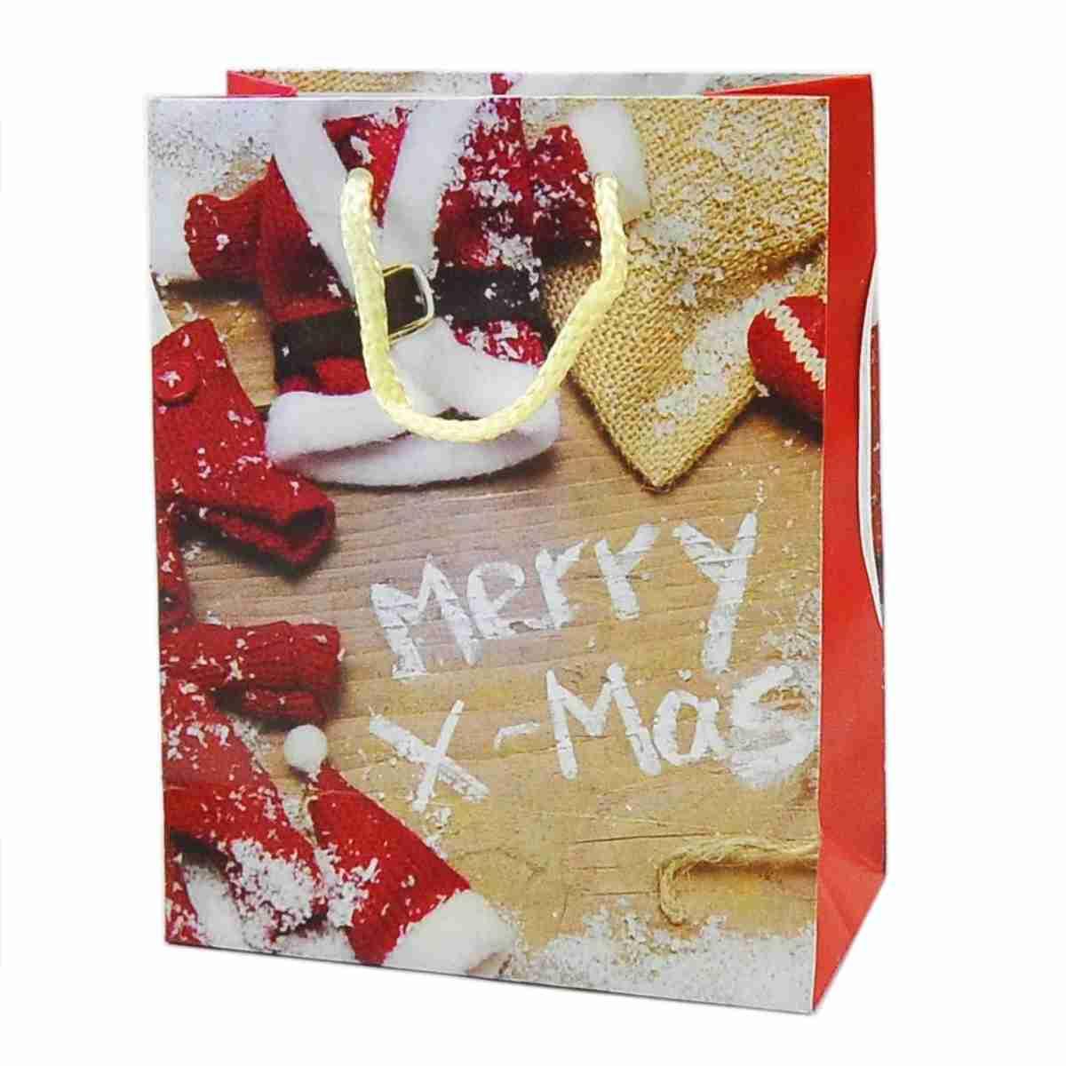 Busta Regalo Natale cm.18x14x7 Xmas |M2 Store