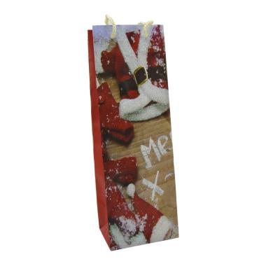 Busta Bottiglia Natalizio XMas cm.36x12x10 |Gicos