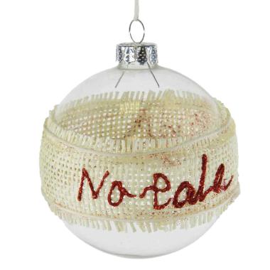 Pallina Natale Vetro cm.8 Trasparente Dec.Juta Buon Natale |M2 Store