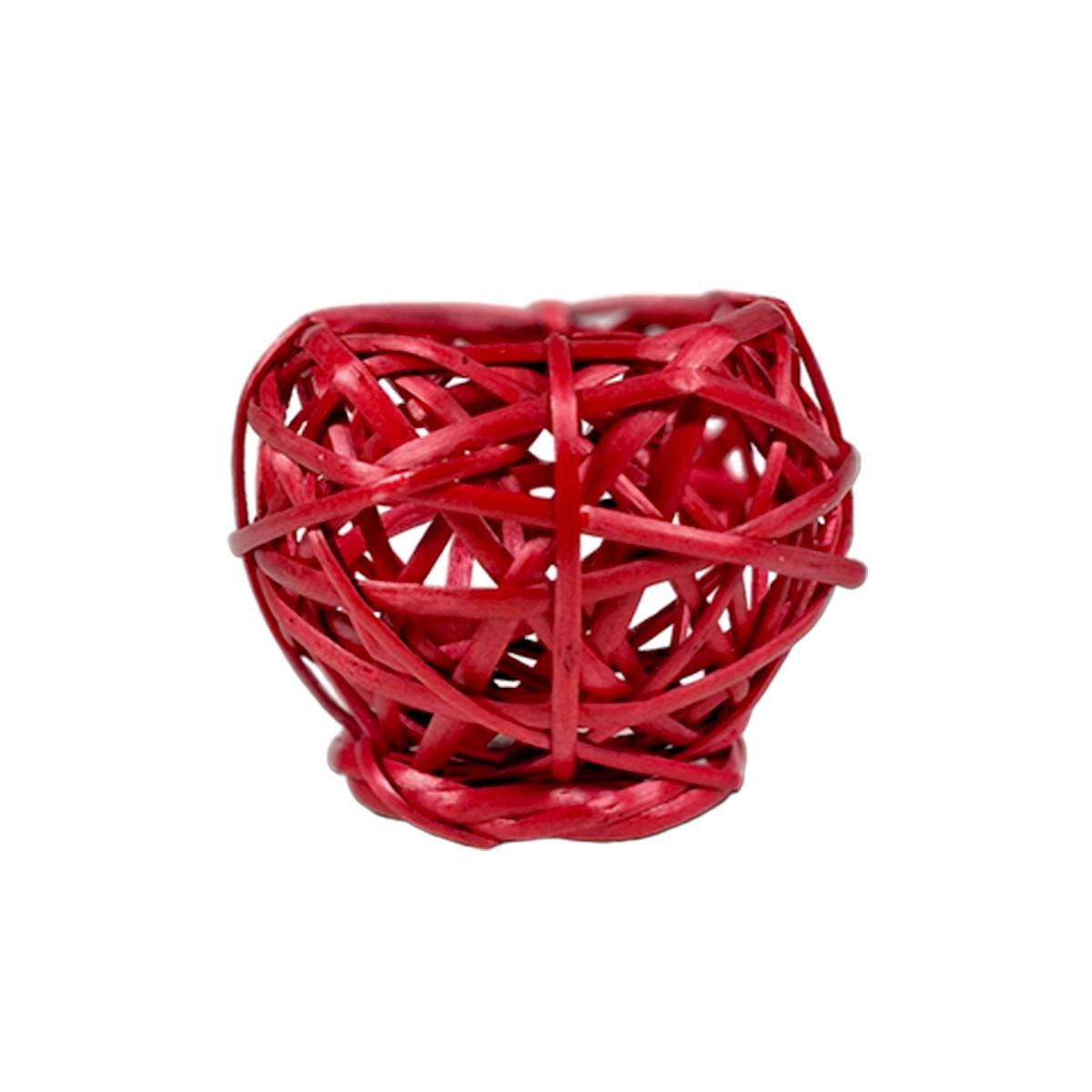 Cesto Natale Vimini Rosso D8xh8 |M2 Store