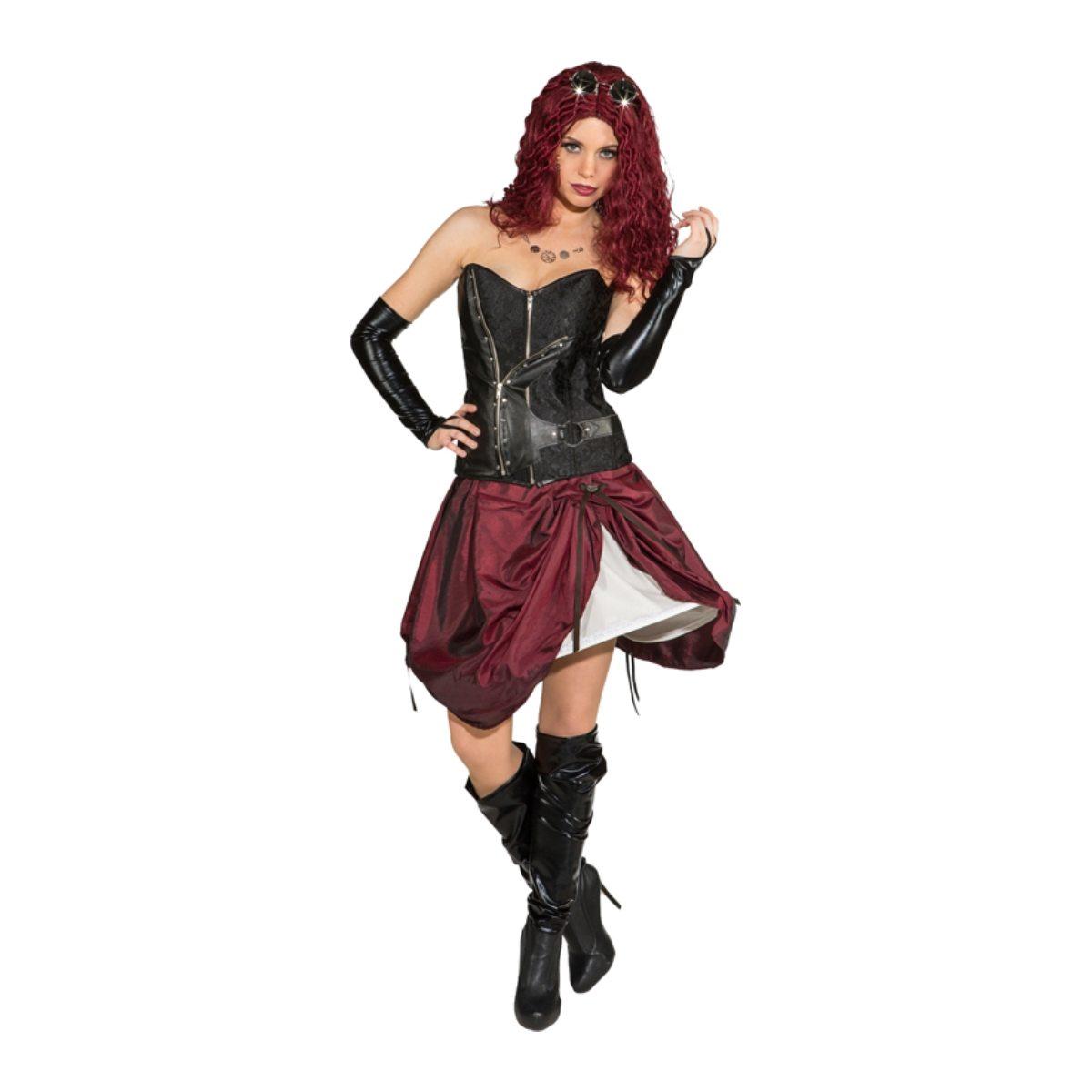 Gonna Steampunk Bordeaux con Cerchio |Orlob