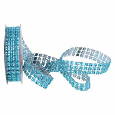 Nastro Strass Azzurro cm.90xH1,5