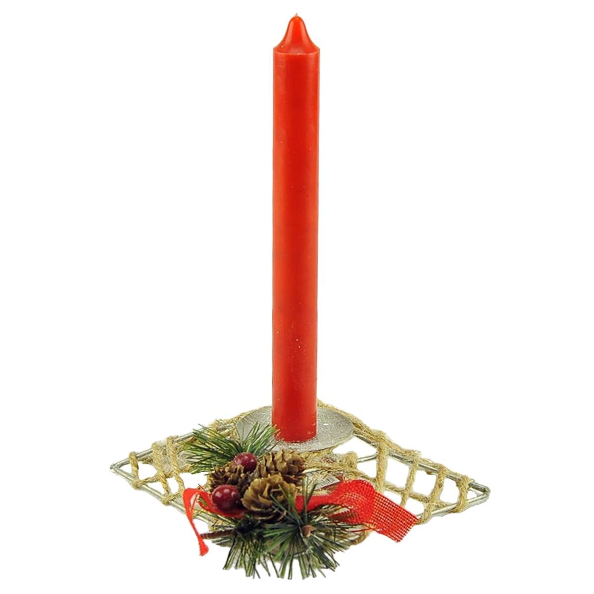 Portacandela Natale Juta Quadra cm.13x13xh4 |M2 Store