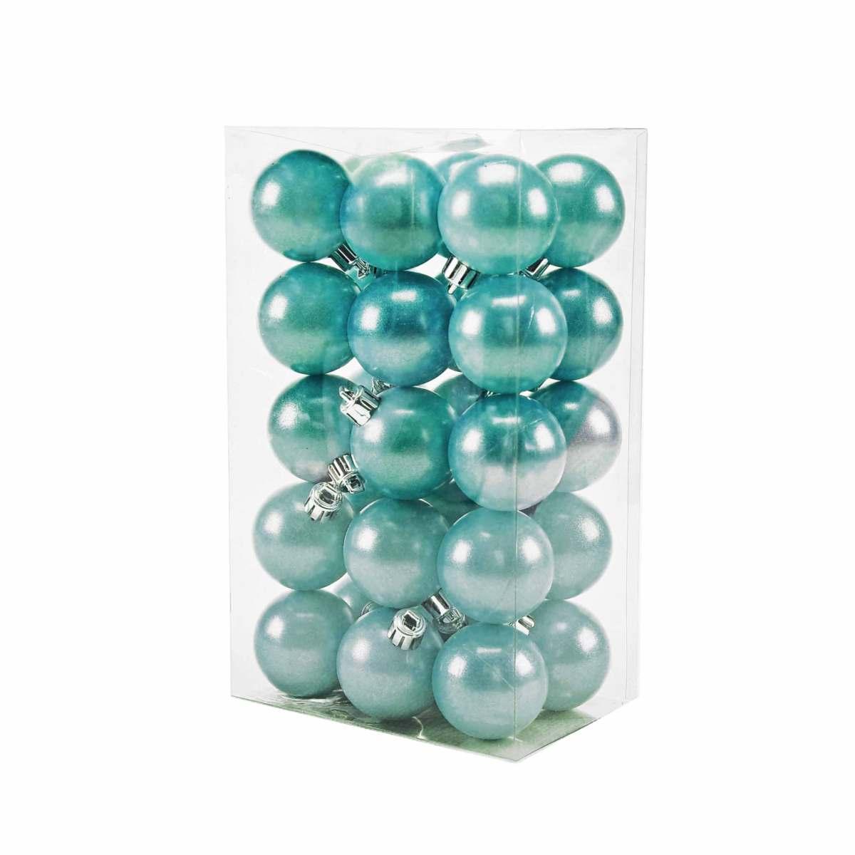 Pallina Natale cm.5 Azzurre Perlate Set pz.30 Box |M2 Store