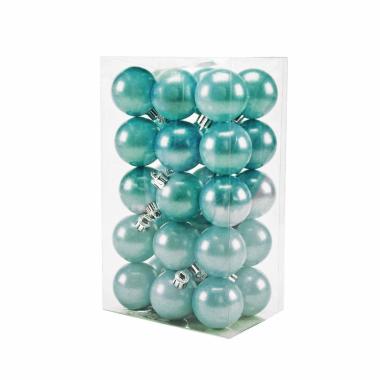 Pallina Natale cm.5 Azzurre Perlate Set pz.30 Box |M2 Store