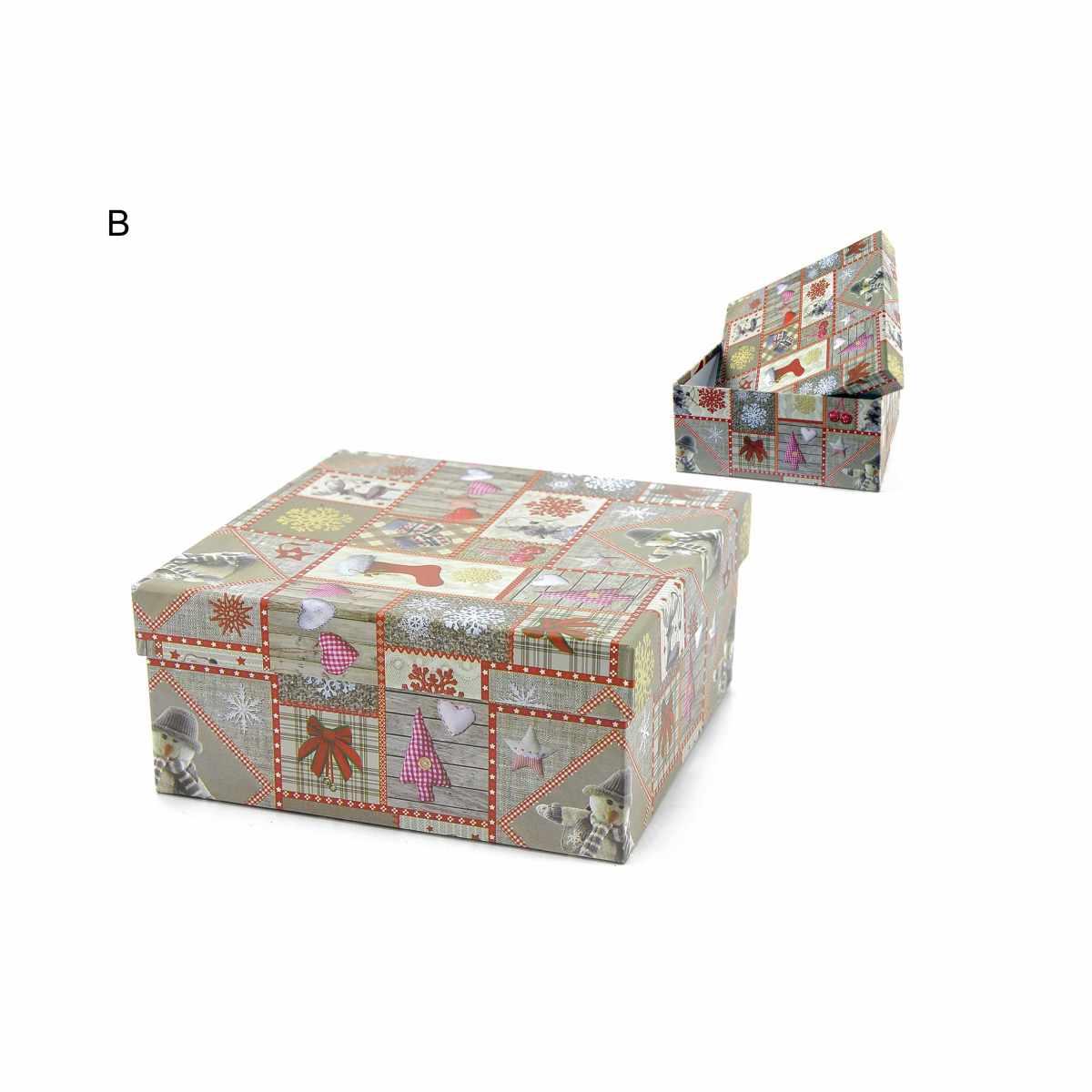 Scatola Natale Quadrata 4 Misure 2 Modelli |M2 Store