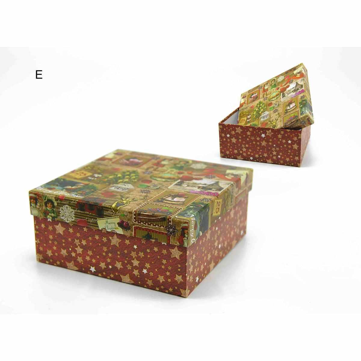 Scatola Natale Quadrata 4 Misure 2 Modelli |M2 Store