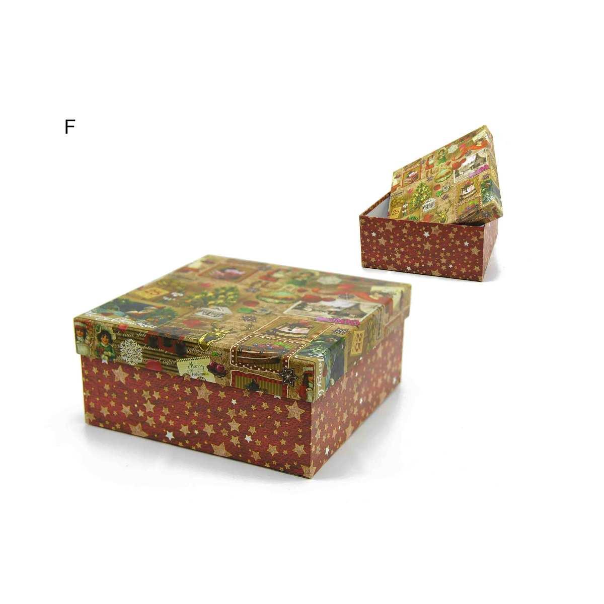 Scatola Natale Quadrata 4 Misure 2 Modelli |M2 Store