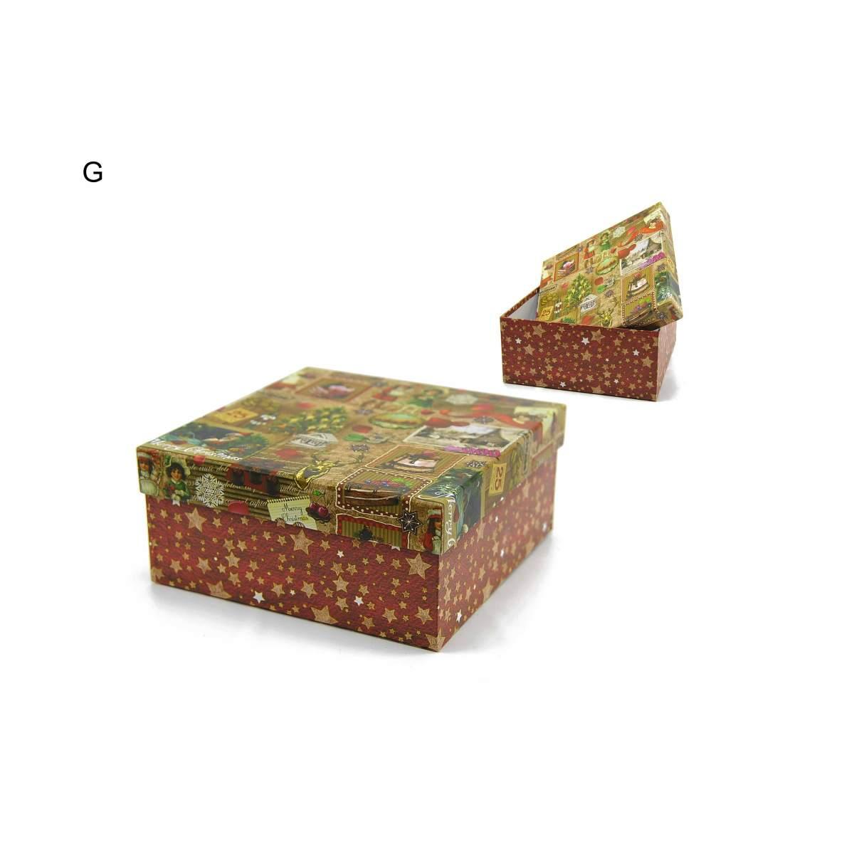 Scatola Natale Quadrata 4 Misure 2 Modelli |M2 Store