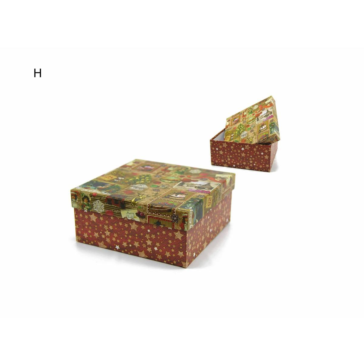 Scatola Natale Quadrata 4 Misure 2 Modelli |M2 Store