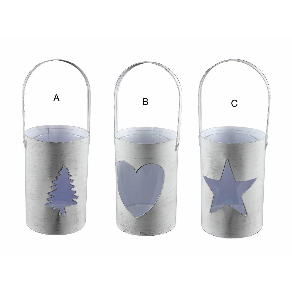 Portacandela Natale Secchiello 3 Modelli cm.9x14 |M2 Store